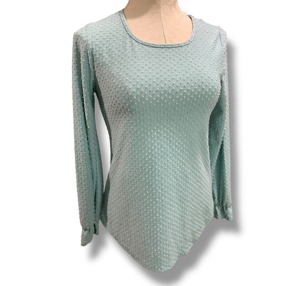 Small Twenty Second Swiss Dot Long Sleeve Womens Shirt - Picture 1 of 11
